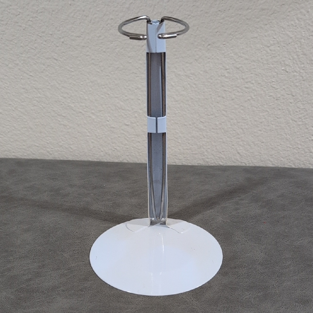 Adjustable White Doll Stand